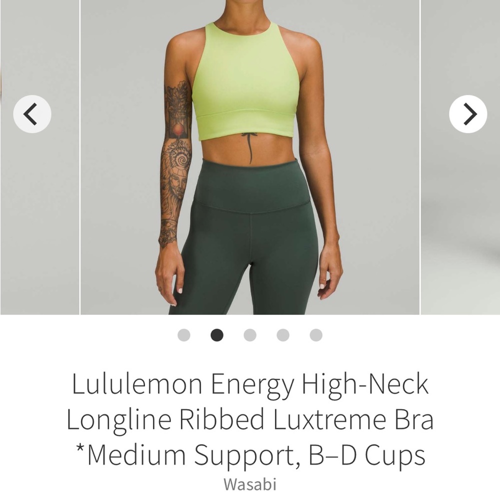 NWOT Lululemon Energy High-Neck Longline Ribbed Luxtreme Bra